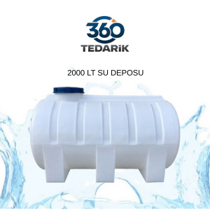 PLASTİK (POLİETİLEN)  YATAY SU DEPOSU 2 TON
