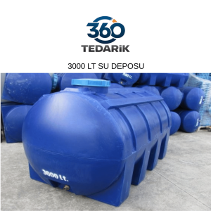 PLASTİK (POLİETİLEN) YATAY SU DEPOSU 3 TON